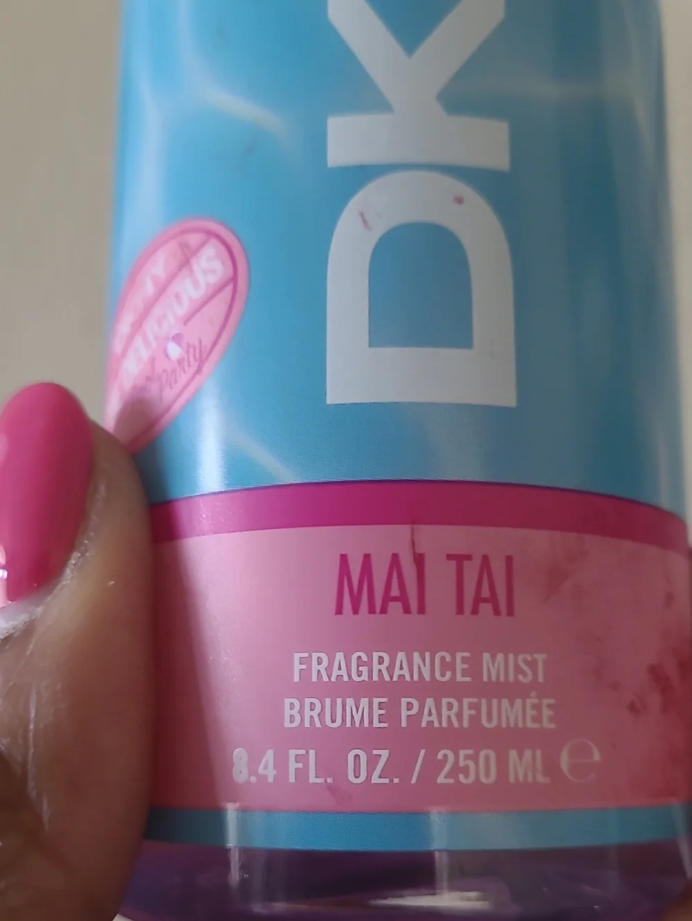 DKNY Mai Tai Fragrance Mist — Blue & Pink Bottle